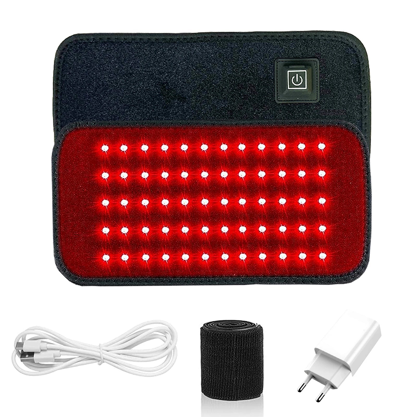 60 LEDs Red&Infrared Light Therapy Belt 850nm 660nm Back Burn Fat Wrap Slimming Machine Waist Heat Pad Full Body Quick Pick Grocers